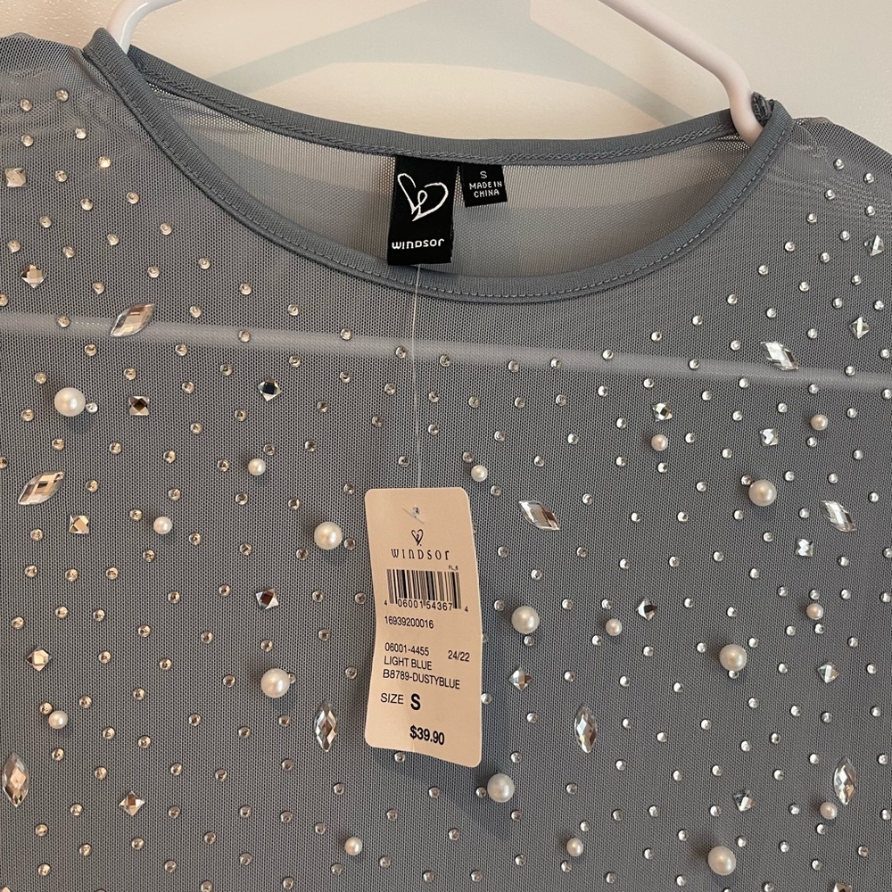 Windsor Rhinestone and Pearl Bodysuit - Picture 3 of 4